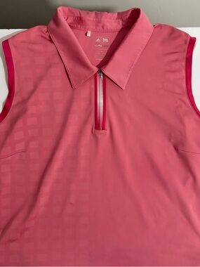 adidas ClimaCool Pink Athletic Polo Top